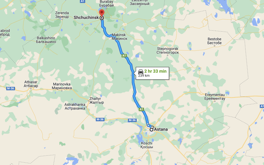 Getting to Shchuchinsk