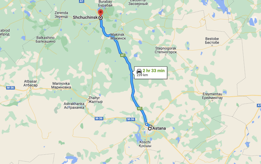 Getting to Shchuchinsk