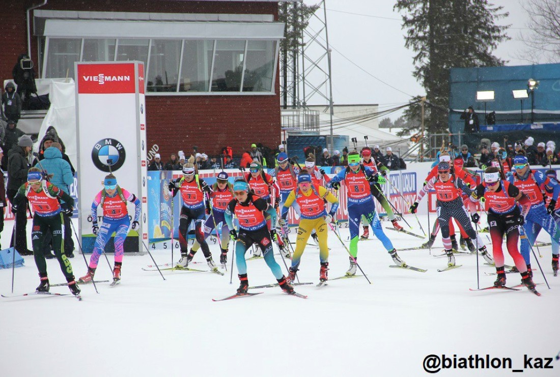 В первой женской эстафете сезона Казахстан стал 18-м